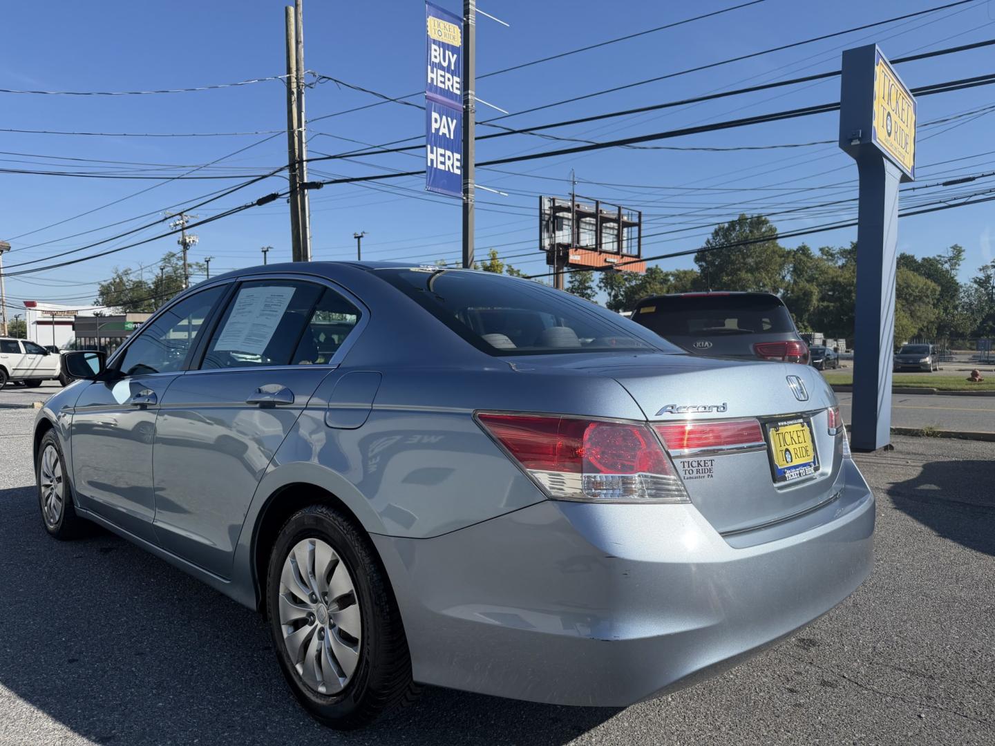 2011 BLUE Honda Accord LX Sedan AT (1HGCP2F35BA) with an 2.4L L4 DOHC 16V engine, 5A transmission, located at 1254 Manheim Pike, Lancaster, PA, 17601, (717) 393-9133, 40.062870, -76.323273- Photo#2