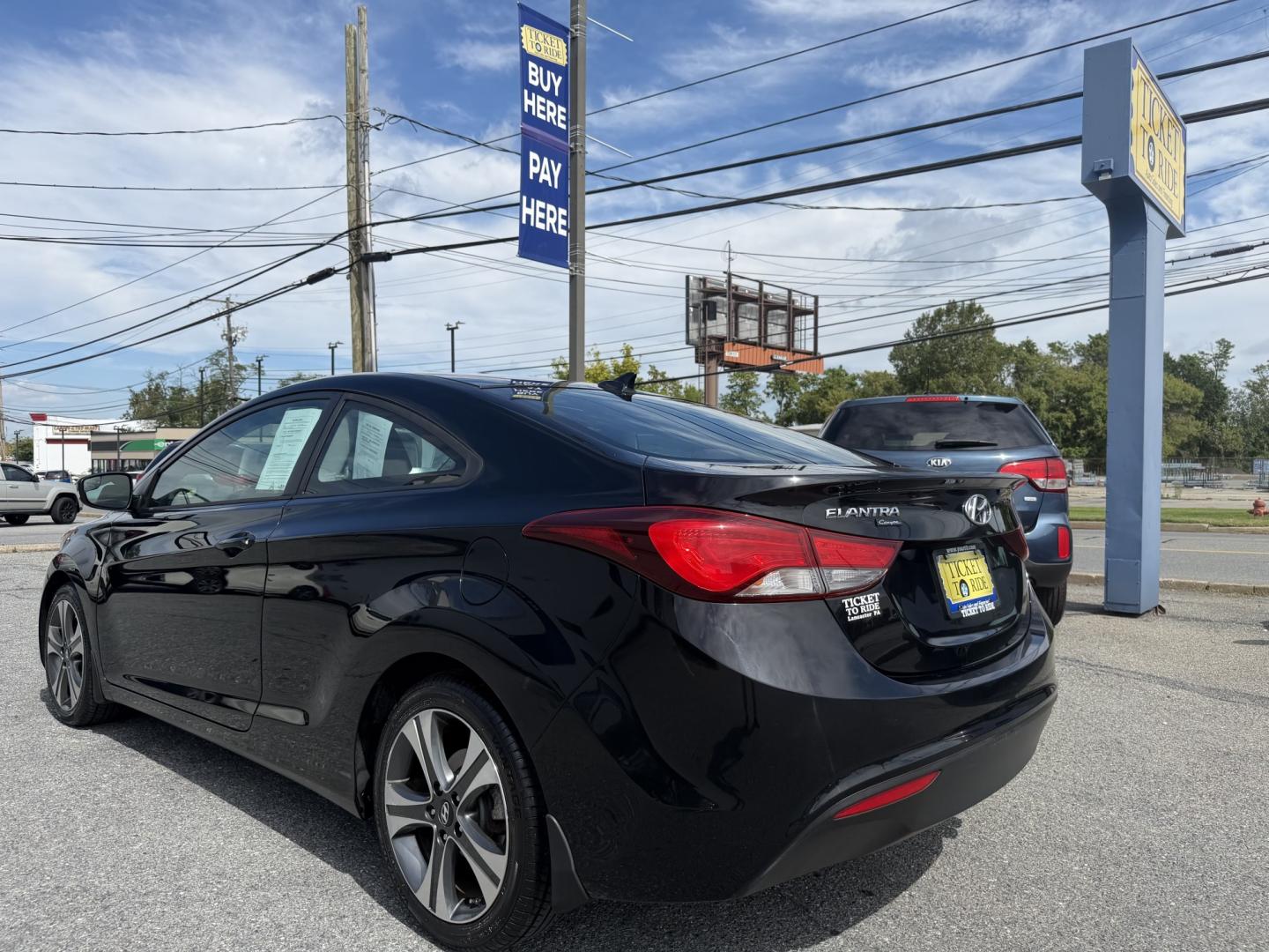 2014 BLACK Hyundai Elantra Coupe A/T (KMHDH6AH9EU) with an 2.0L L4 DOHC 16V engine, 6-Speed Automatic transmission, located at 1254 Manheim Pike, Lancaster, PA, 17601, (717) 393-9133, 40.062870, -76.323273- Photo#2