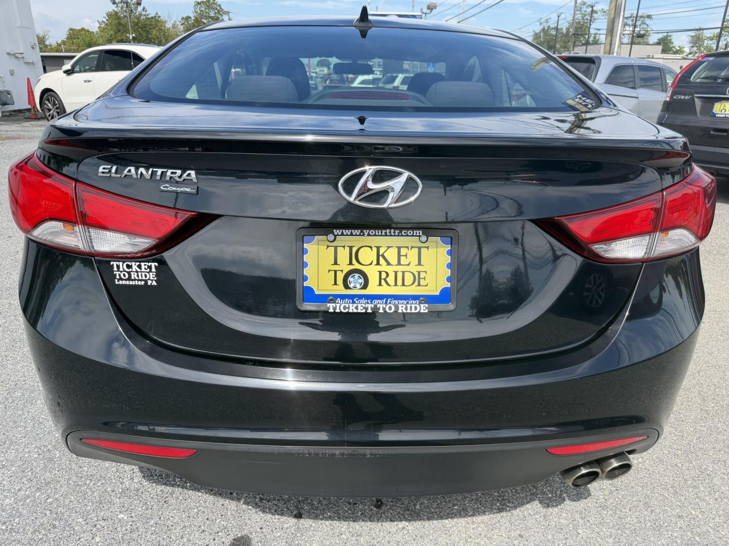 2014 BLACK Hyundai Elantra Coupe A/T (KMHDH6AH9EU) with an 2.0L L4 DOHC 16V engine, 6-Speed Automatic transmission, located at 1254 Manheim Pike, Lancaster, PA, 17601, (717) 393-9133, 40.062870, -76.323273- Photo#3