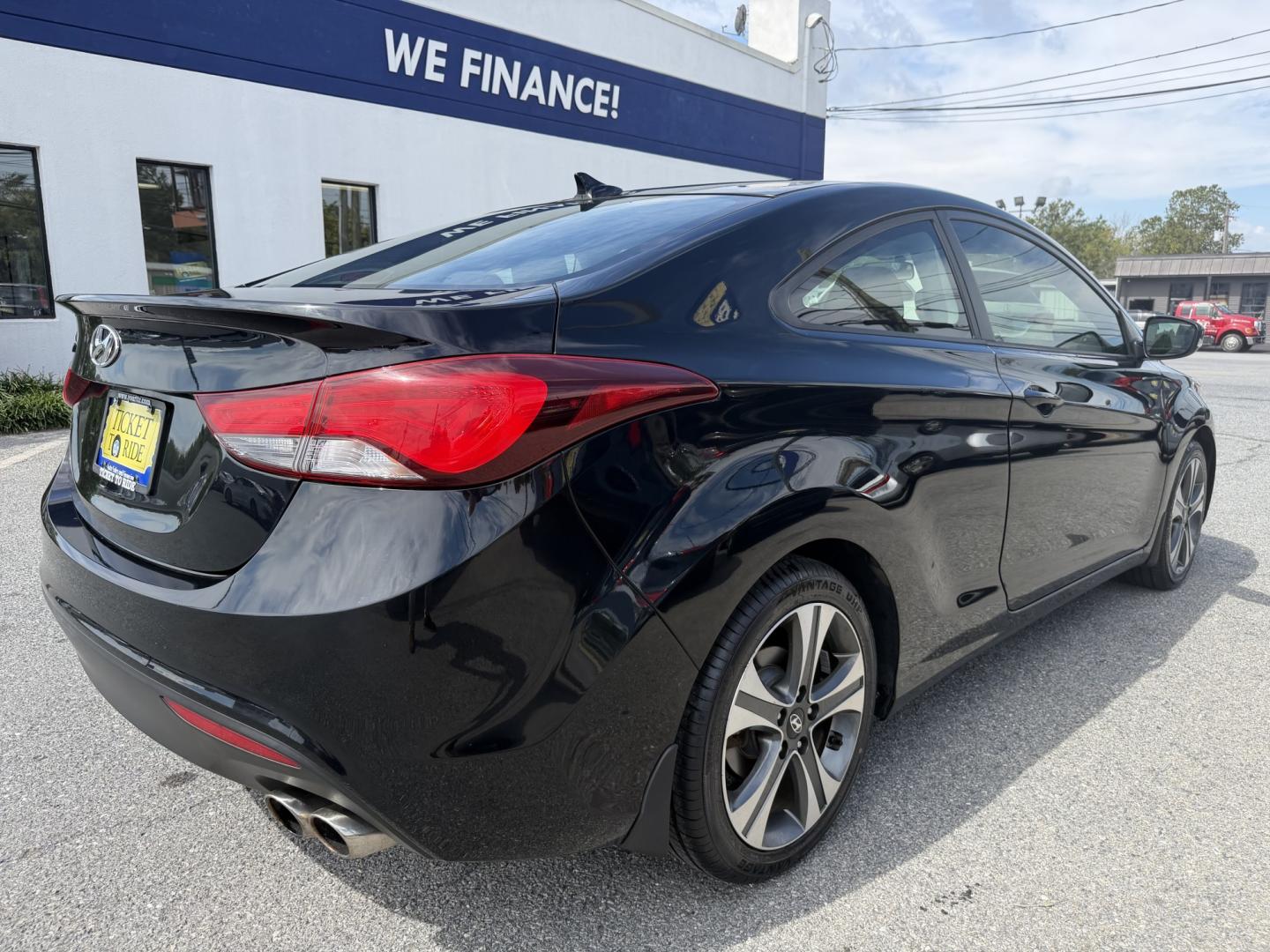 2014 BLACK Hyundai Elantra Coupe A/T (KMHDH6AH9EU) with an 2.0L L4 DOHC 16V engine, 6-Speed Automatic transmission, located at 1254 Manheim Pike, Lancaster, PA, 17601, (717) 393-9133, 40.062870, -76.323273- Photo#4