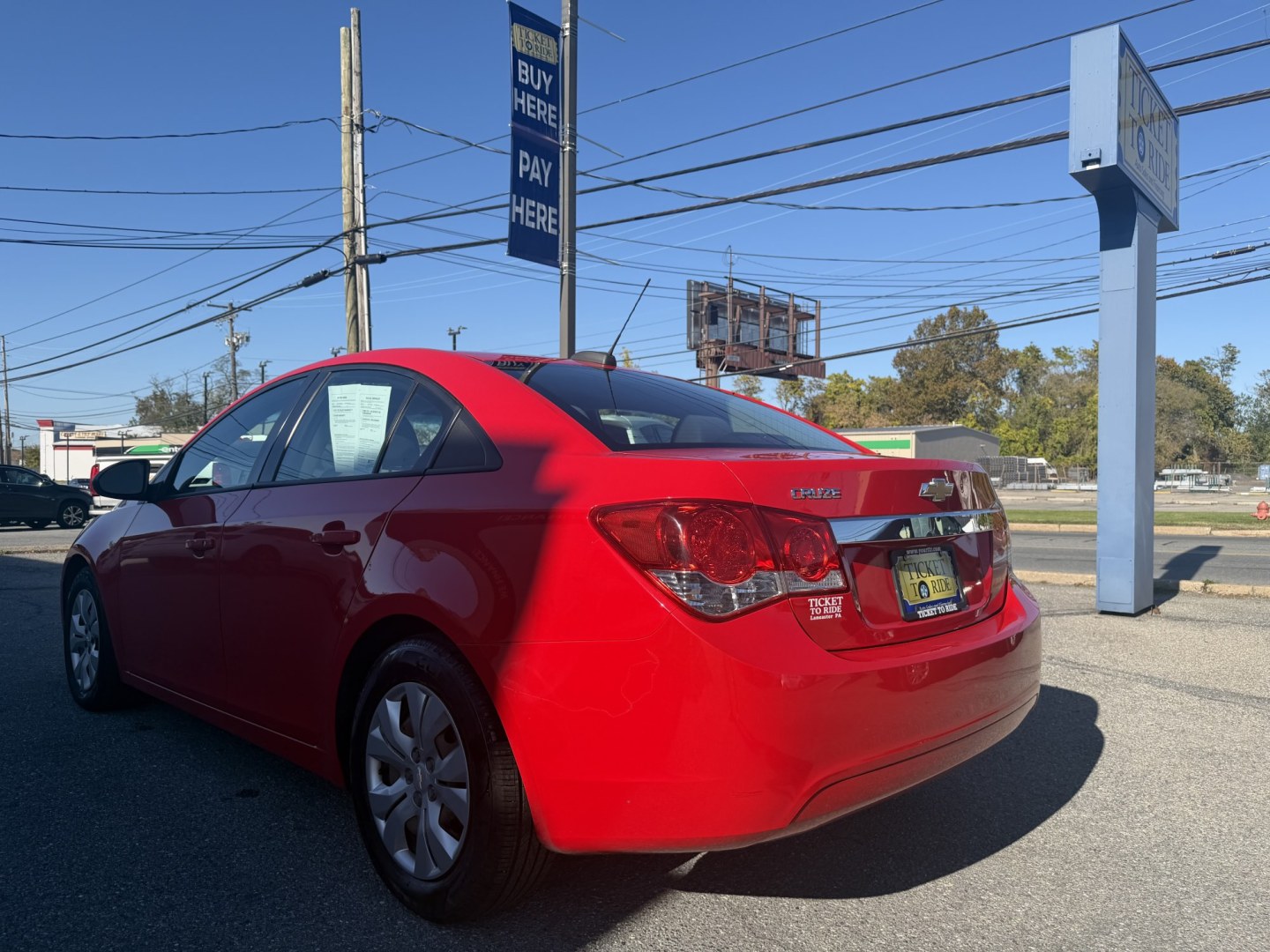 2016 RED Chevrolet Cruze Limited LS Auto (1G1PC5SGXG7) with an 1.8L L4 DOHC 16V FFV engine, 6A transmission, located at 1254 Manheim Pike, Lancaster, PA, 17601, (717) 393-9133, 40.062870, -76.323273- Photo#2