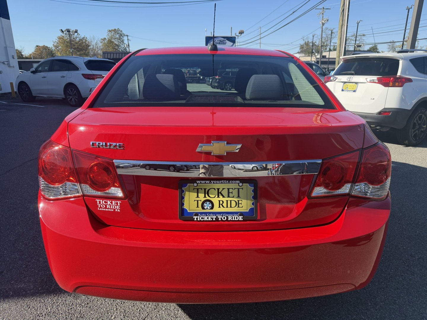 2016 RED Chevrolet Cruze Limited LS Auto (1G1PC5SGXG7) with an 1.8L L4 DOHC 16V FFV engine, 6A transmission, located at 1254 Manheim Pike, Lancaster, PA, 17601, (717) 393-9133, 40.062870, -76.323273- Photo#3