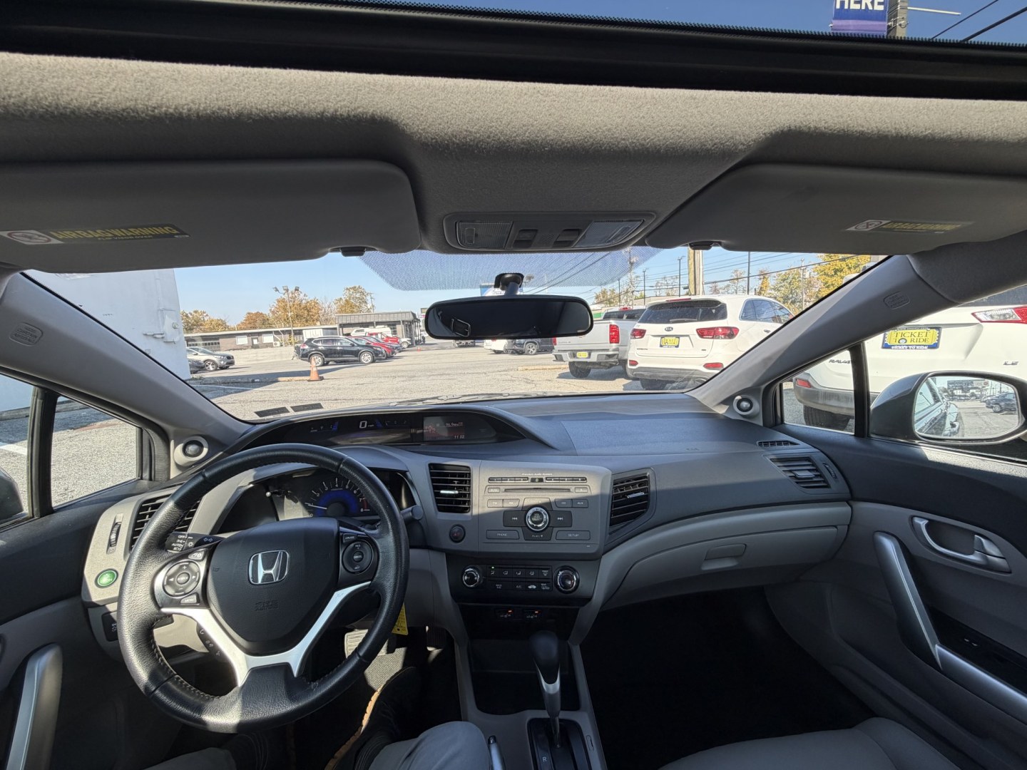 2012 SILVER Honda Civic EX-L Coupe 5-Spd AT (2HGFG3B05CH) with an 1.8L L4 SOHC 16V engine, 5A transmission, located at 1254 Manheim Pike, Lancaster, PA, 17601, (717) 393-9133, 40.062870, -76.323273- Photo#7