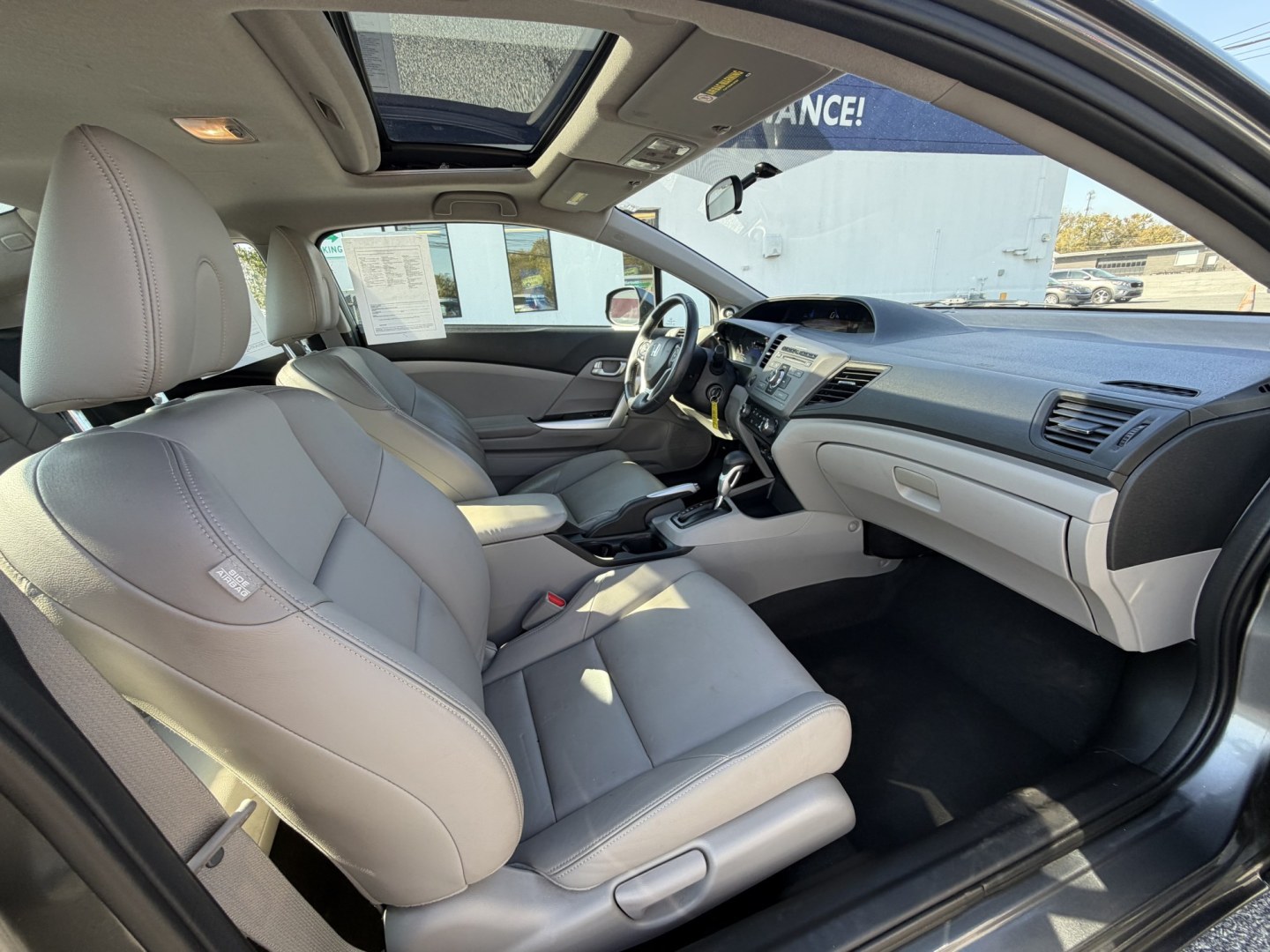 2012 SILVER Honda Civic EX-L Coupe 5-Spd AT (2HGFG3B05CH) with an 1.8L L4 SOHC 16V engine, 5A transmission, located at 1254 Manheim Pike, Lancaster, PA, 17601, (717) 393-9133, 40.062870, -76.323273- Photo#13