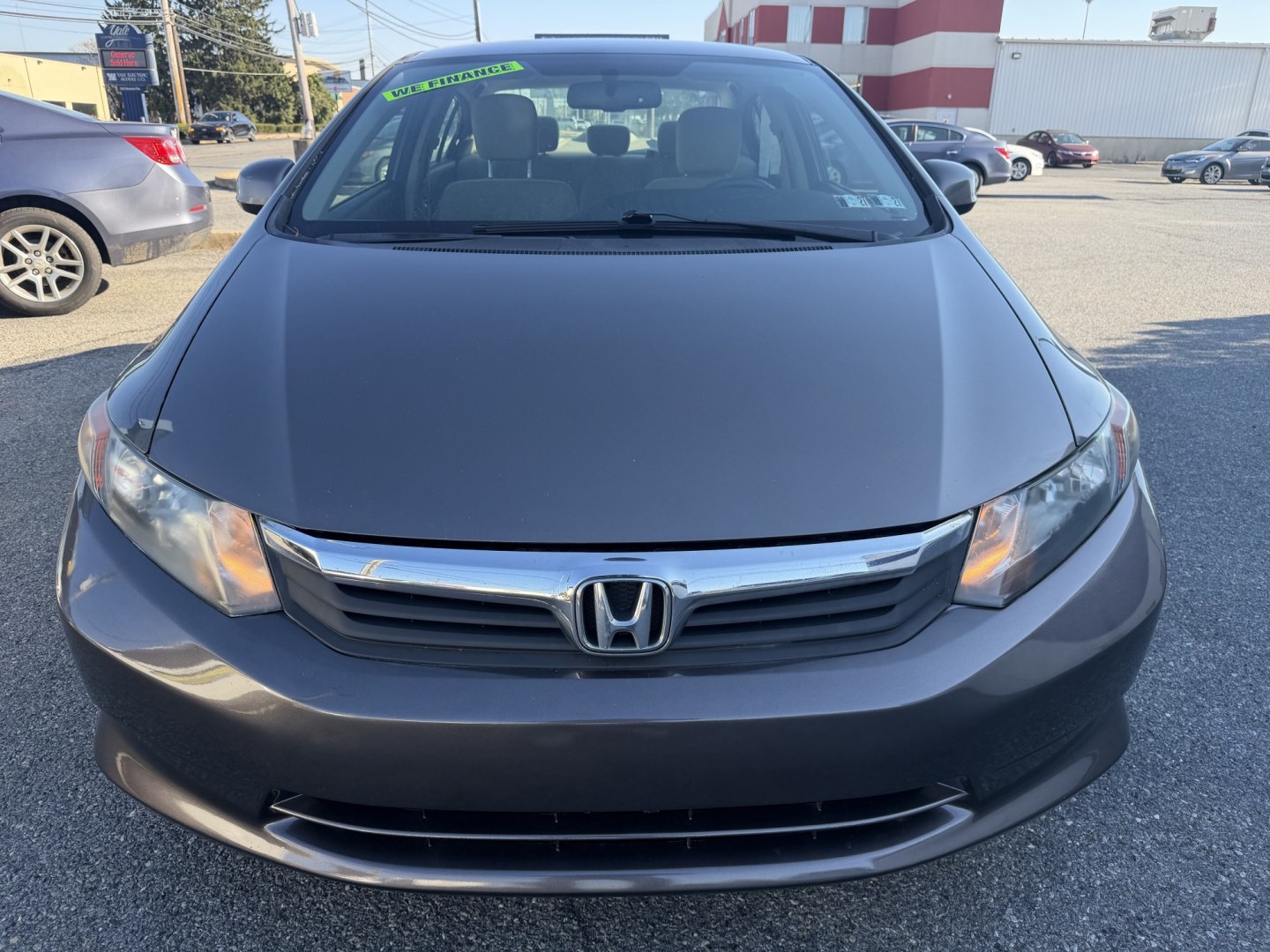 2012 GRAY Honda Civic LX Sedan 5-Speed AT (19XFB2F57CE) with an 1.8L L4 SOHC 16V engine, 5-Speed Automatic transmission, located at 1254 Manheim Pike, Lancaster, PA, 17601, (717) 393-9133, 40.062870, -76.323273- Photo#2