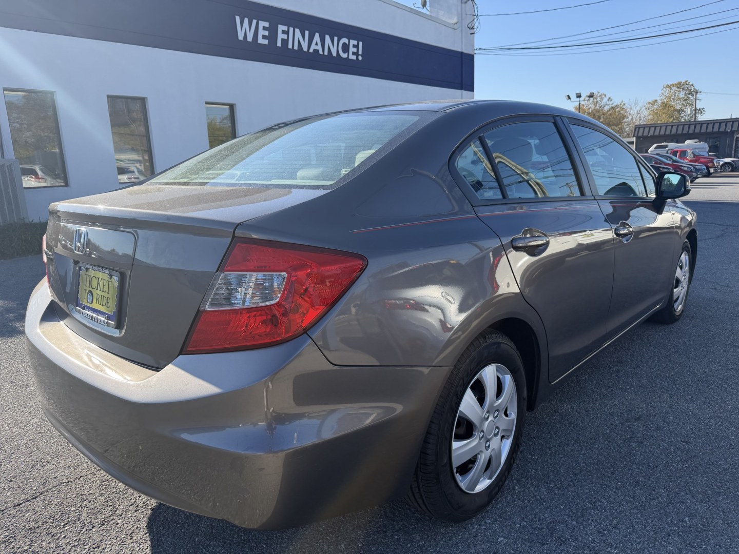 2012 GRAY Honda Civic LX Sedan 5-Speed AT (19XFB2F57CE) with an 1.8L L4 SOHC 16V engine, 5-Speed Automatic transmission, located at 1254 Manheim Pike, Lancaster, PA, 17601, (717) 393-9133, 40.062870, -76.323273- Photo#1