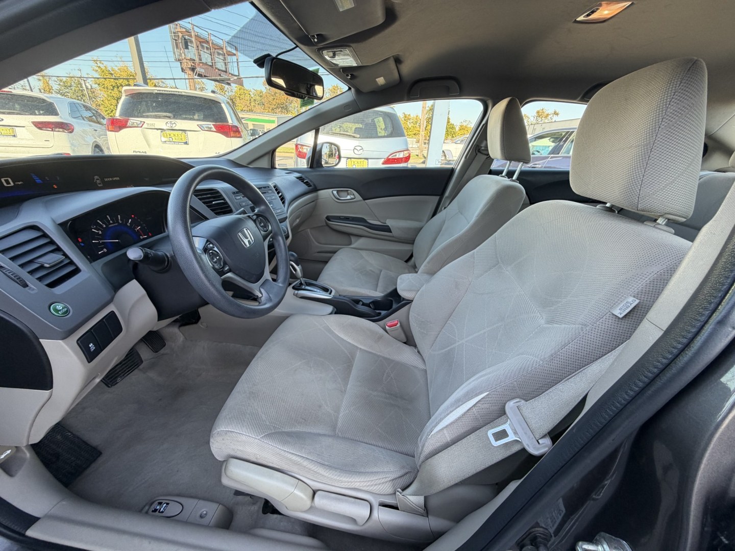 2012 GRAY Honda Civic LX Sedan 5-Speed AT (19XFB2F57CE) with an 1.8L L4 SOHC 16V engine, 5-Speed Automatic transmission, located at 1254 Manheim Pike, Lancaster, PA, 17601, (717) 393-9133, 40.062870, -76.323273- Photo#7